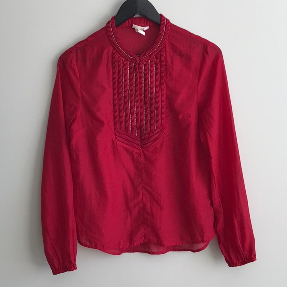 H&M Blouse- Red- Size 6